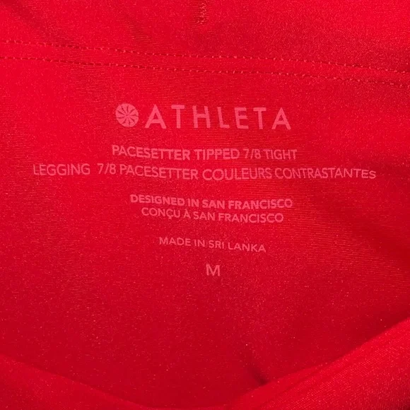 Athleta Red Leggings - Picture 7 of 8